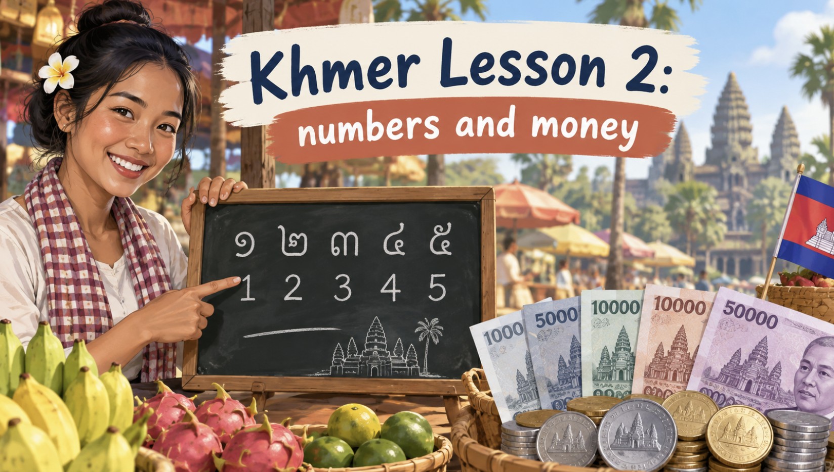 Khmer Lesson 2: numbers and money