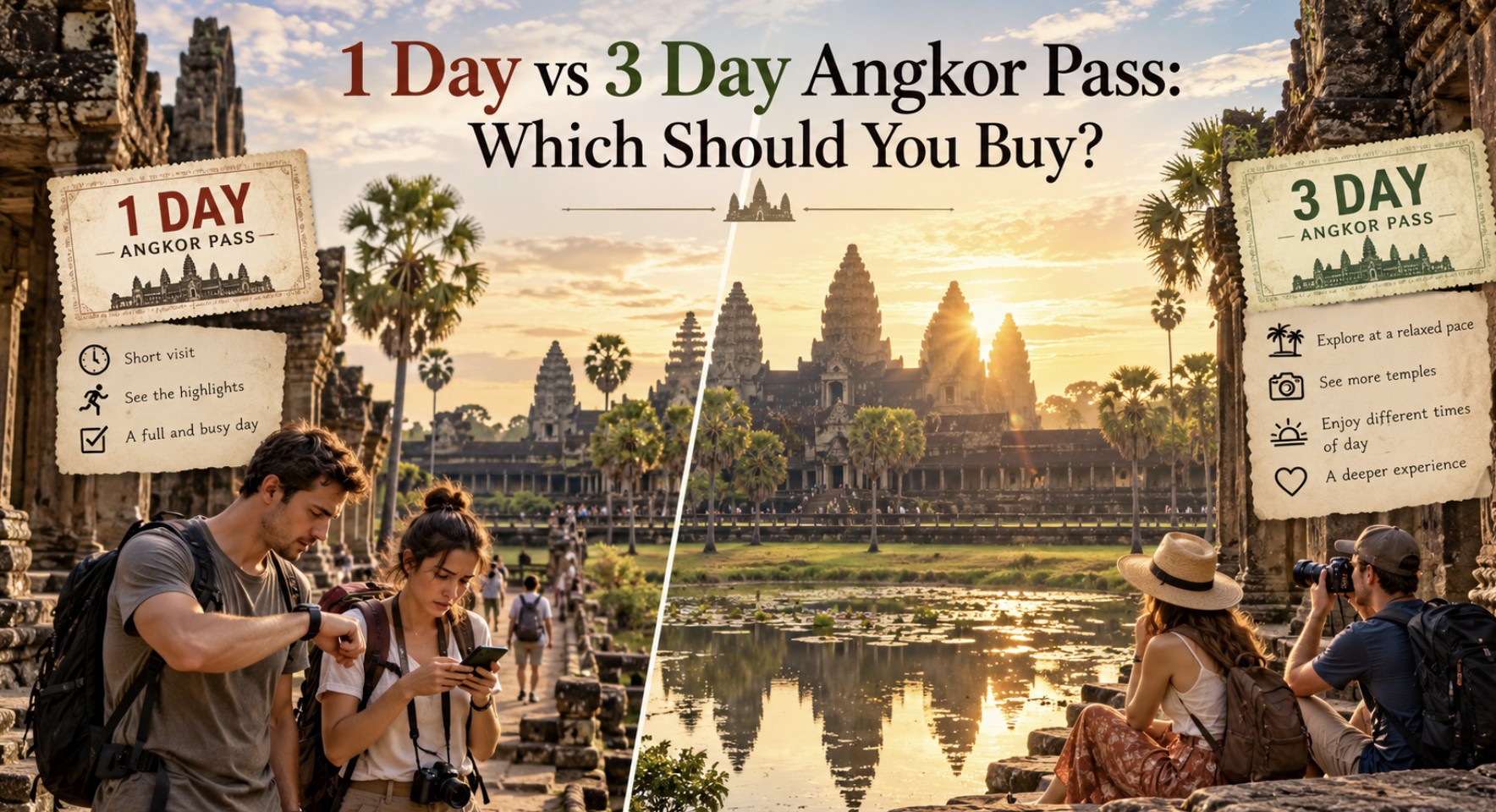 1-Day vs 3-Day Angkor Pass: Which Ticket Should You Buy?