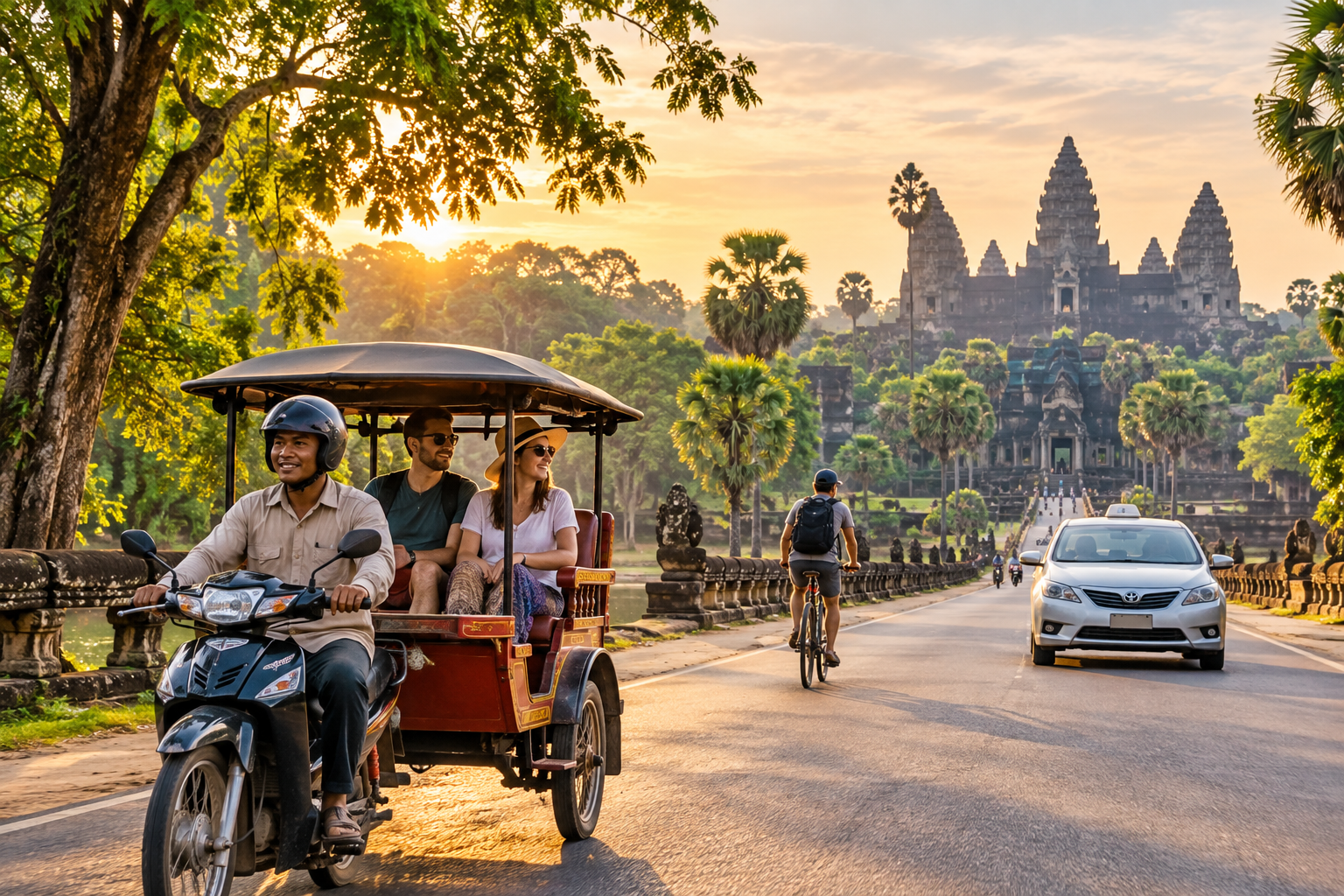 Siem Reap to Angkor Wat: Distance, Time, Tuk-Tuk, Car & Bike